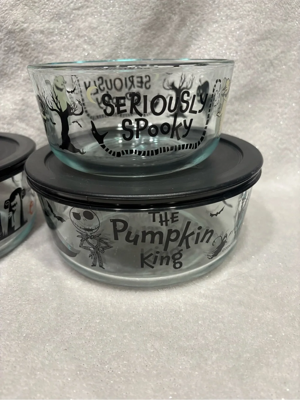 Nightmare Before Christmas Pyrex Set of 4